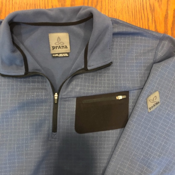 prAna Men’s 1/2 zip Pullover Sweater Blue Size XL - Picture 5 of 12